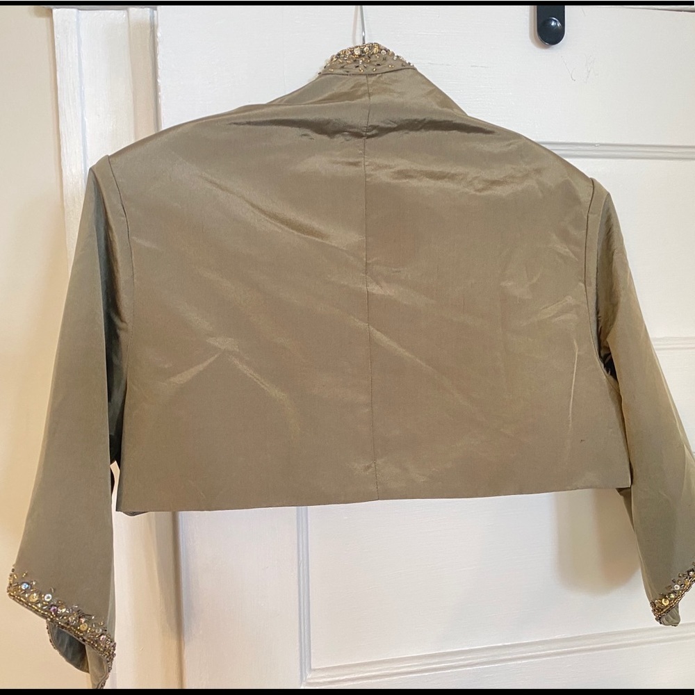 Jovani Cropped Jacket Sage Green - Picture 5 of 5